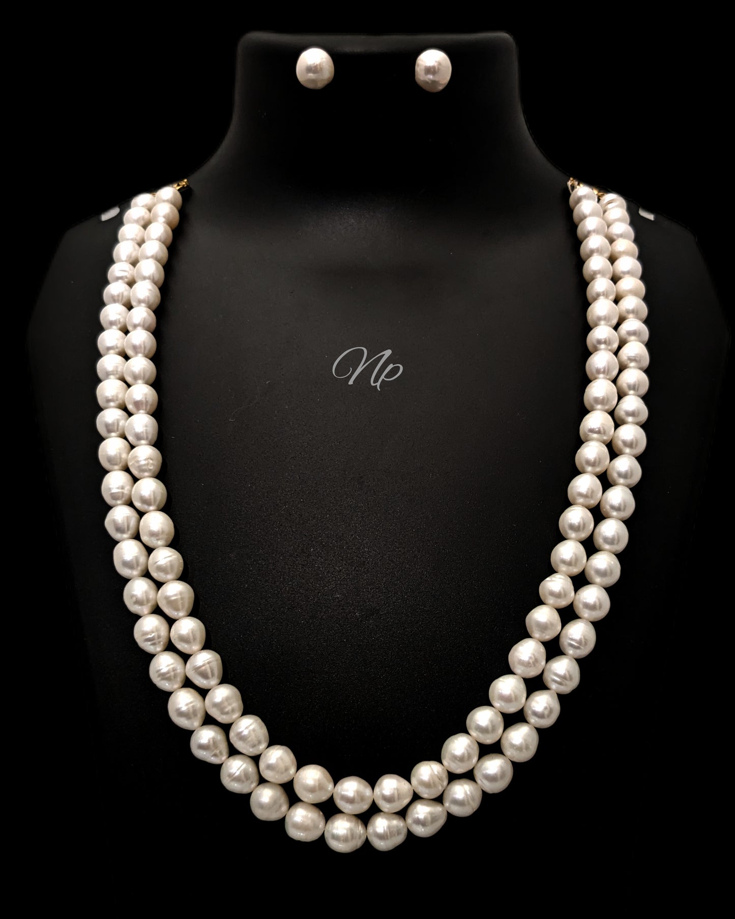 OVAL PEARL 2 LINE MALA ( 7-8MM)