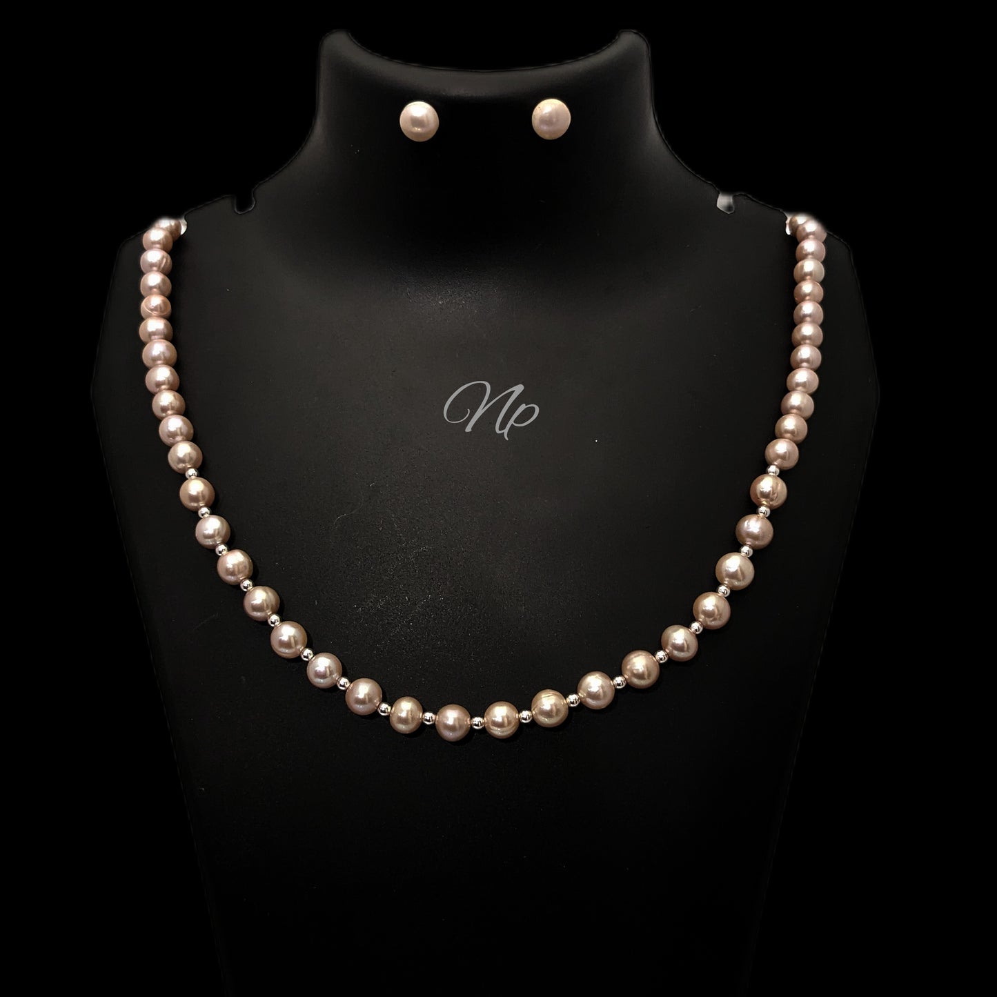 PINK ROUND PEARL MALA