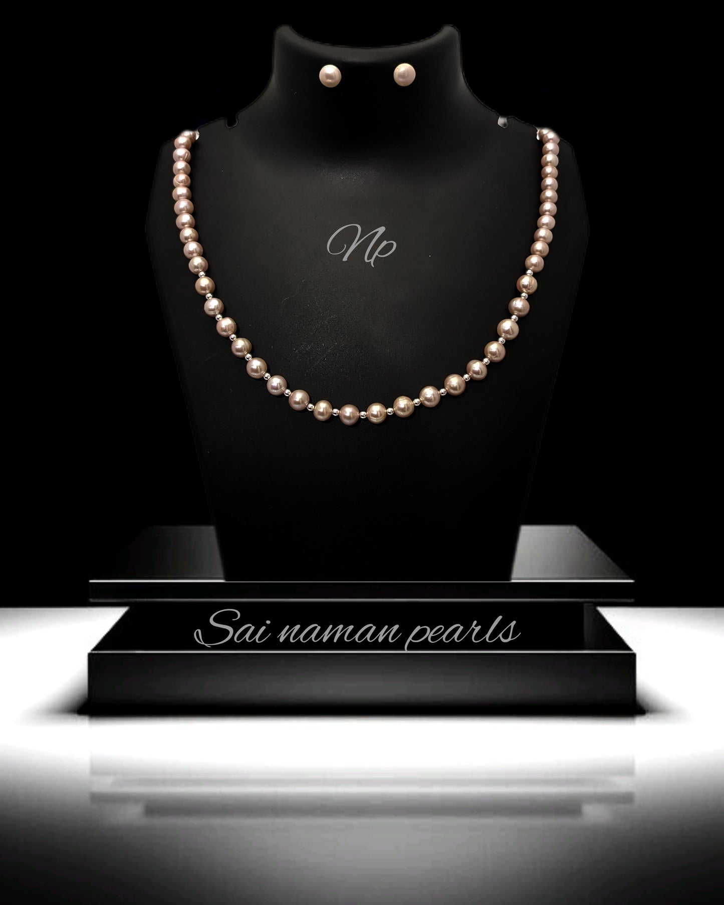 PINK ROUND PEARL MALA