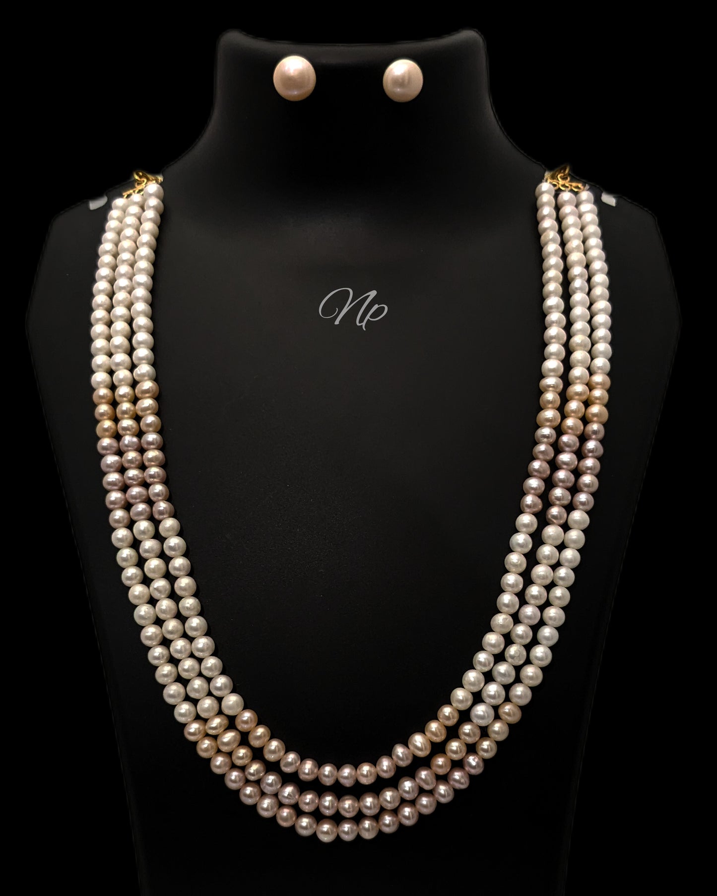 3 LINES FLAT PEARL RAINBOW MALA