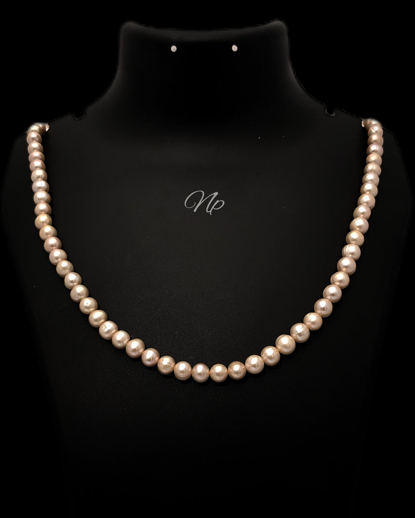 PEACH ROUND PEARL MALA ( 7-8 MM)