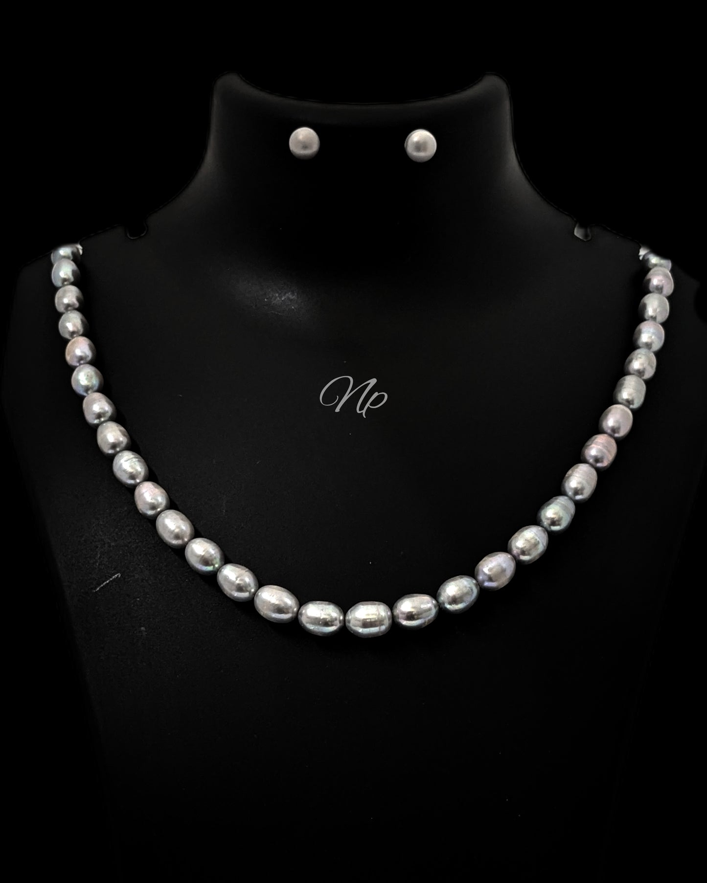 CLASSIC 8MM SILVER GREY PEARL MALA.
