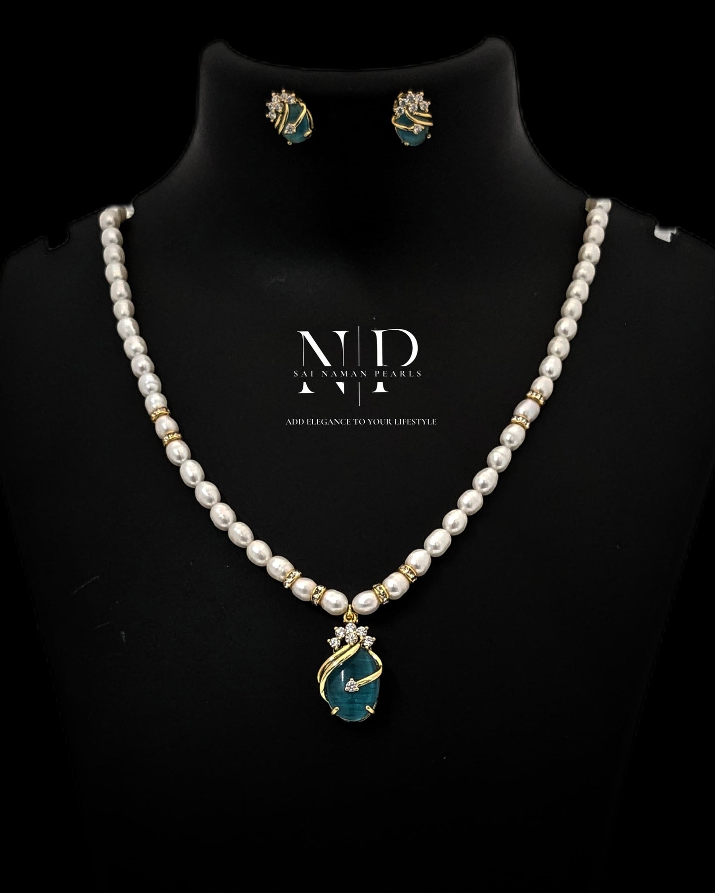 BULE MONALISA PEARL SET