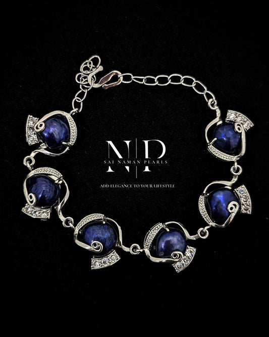 RAW BRAZIL BLUE PEARL BRACELET